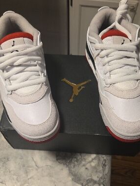 6.5Y/8W Jordan Air Jordan 4 RM (GS) Box Label - Black/White/Red